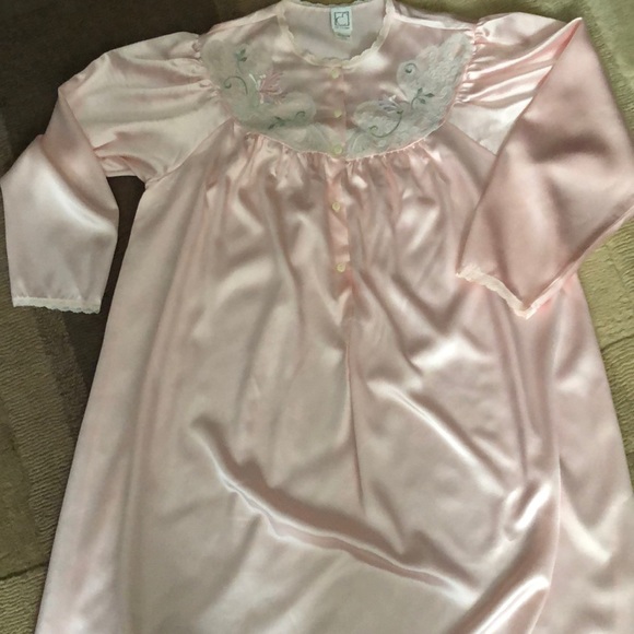 VTG Eve Stillman Lace Embroidered Nightgown size M - Picture 10 of 12